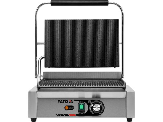 ELEKTRYCZNY GRILL KONTAKTOWY PANINI W PEŁNI RYFLOWANY 44CM 2,2KW