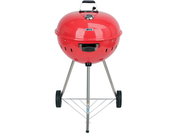 GRILL WĘGLOWY OKRĄGŁY 54CM CZERWONY