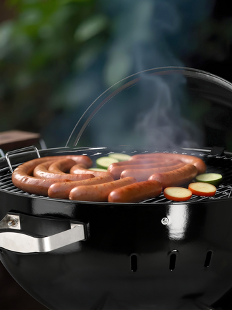 GRILL WĘGLOWY OKRĄGŁY 54CM CZARNY