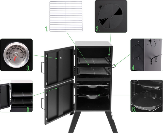 WĘDZARNIA STALOWA 53X51X100CM