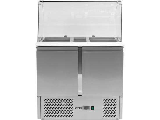 STÓŁ CHŁODNICZY 2-DRZWIOWY Z NADSTAWKĄ SZKLANĄ