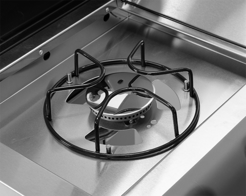 GRILL GAZOWY ITAMI 3+1 STAL NIERDZEWNA 11,5KW, Z SZYBĄ