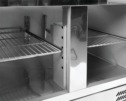 STÓŁ CHŁODNICZY 2-DRZWIOWY Z NADSTAWKĄ I BLATEM GRANITOWYM