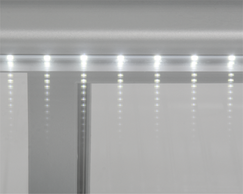 WITRYNA CHŁODNICZA 120L 70,2X56,8X68,6 SREBRNA