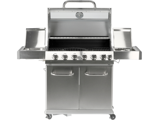 GRILL GAZOWY ITAMI 6+1 STAL NIERDZEWNA 20,5KW, Z SZYBĄ