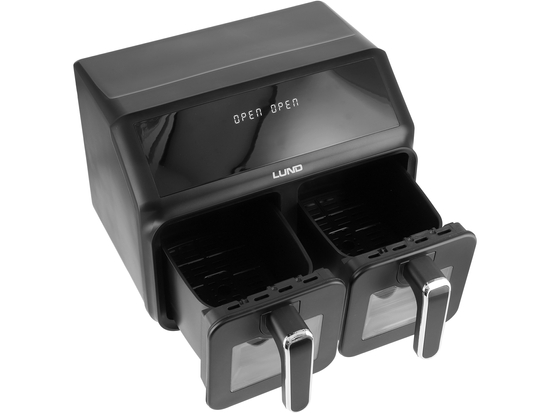 FRYTKOWNICA BEZTŁUSZCZOWA 2200W 4L+4L CZARNA