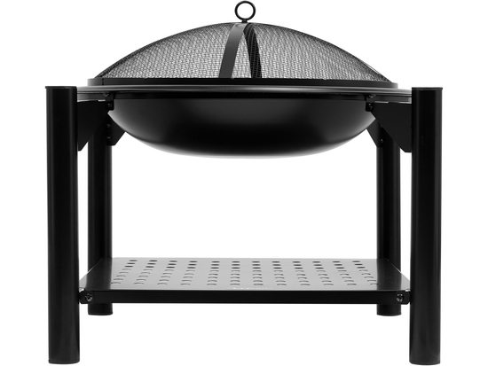 PALENISKO STALOWE Z DREWUTNIĄ, 58 X 58CM X 55CM