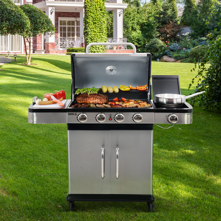 GRILL GAZOWY ZUSHI 4+1, STAL NIERDZEWNA 14,2KW