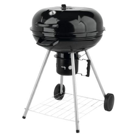 GRILL OGRODOWY WĘGLOWY OKRĄGŁY Z POKRYWĄ, ŚREDNICA 54 CM