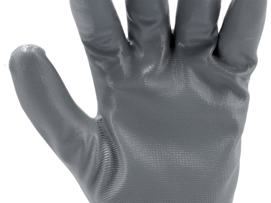 RĘKAWICE OCHRONNE NYLONOWE POWLEKANE OLEJOODPORNYM NITRYLEM ROZMIAR 9