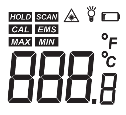 TERMOMETR BEZKONTAKTOWY PIROMETR
-50C+380C