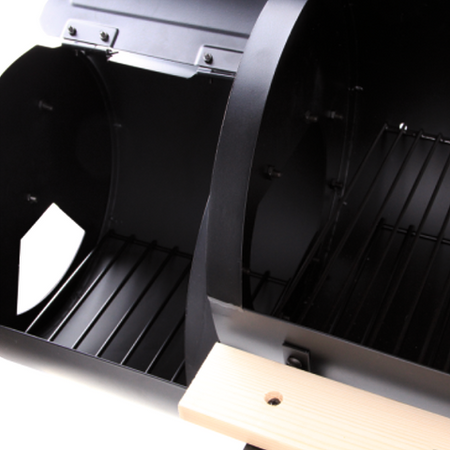 GRILL WĘGLOWY Z WĘDZARNIĄ, RUSZT 60X30CM