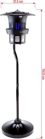 LAMPA OWADOBÓJCZA Z WENTYLATOREM, UV-A 8W, IPX4, STOJAK