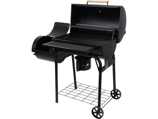 GRILL WĘGLOWY Z WĘDZARNIĄ XXL, RUSZT 64X37CM