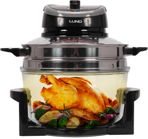 KOMBIWAR HALOGENOWY 17L CZARNY, 9 AKCESORIÓW