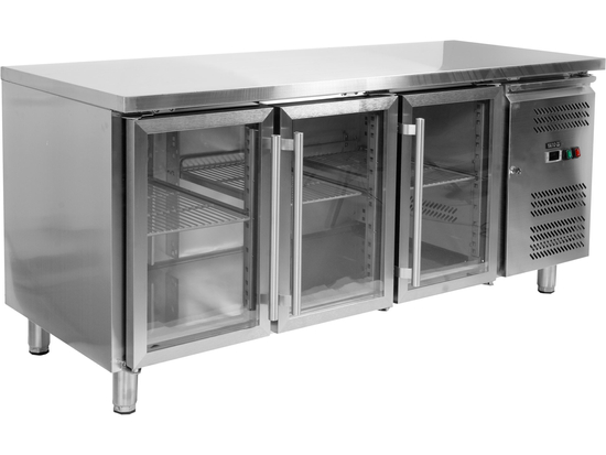 STÓŁ CHŁODNICZY 3-DRZWIOWY PRZESZKLONY - LINIA 700