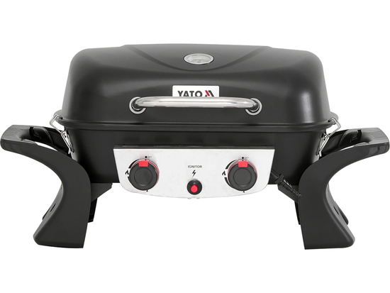 GRILL GAZOWY PRZENOŚNY YAKE, 2 PALNIKI, 5KW YAKE