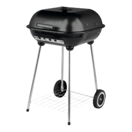 GRILL WĘGLOWY Z POKRYWĄ, RUSZT 45X40CM