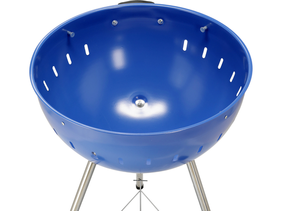 GRILL WĘGLOWY OKRĄGŁY 54CM NIEBIESKI
