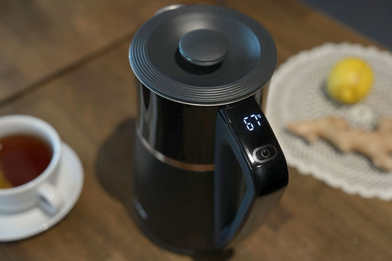 CZAJNIK ELEKTRYCZNY 1,7L, REGULACJA TEMPERATURY, CZARNY