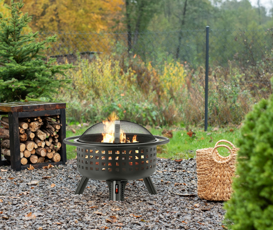 PALENISKO STALOWE 80X80X61CM