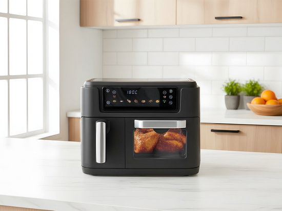 FRYTKOWNICA BEZTŁUSZCZOWA 2400W 3,5L+7,5L CZARNA