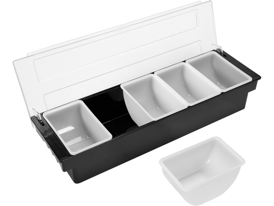 POJEMNIK BARMAŃSKI CZARNY 5 SEGMENTÓW