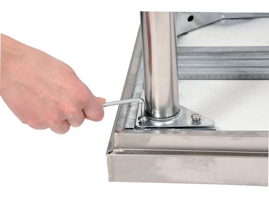 STÓŁ CENTRALNY SKŁADANY Z PÓŁKĄ 1500×600×H850MM