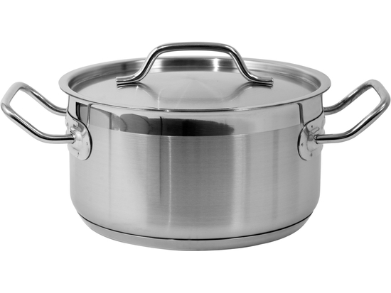GARNEK NISKI Z POKRYWKĄ ZE STALI NIERDZEWNEJ 20X10,5CM 3,3L