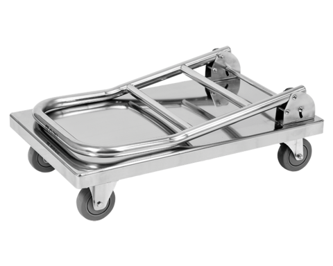 WÓZEK PLATFORMOWY SKŁADANY ZE STALI NIERDZEWNEJ