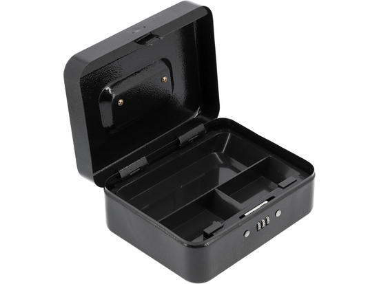 KASETKA NA PIENIĄDZE 200X160X90 CZARNA ZAMEK SZYFROWY