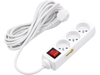 PRZEDŁUŻACZ ELEKTRYCZNY, BIAŁY, 3 GNIAZDA Z UZIEMIENIEM, 5M Z WYŁĄCZNIKIEM