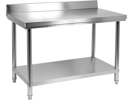 SKŁADANY STÓŁ PRZYŚCIENNY Z PÓŁKĄ 1200X700XH850+100MM