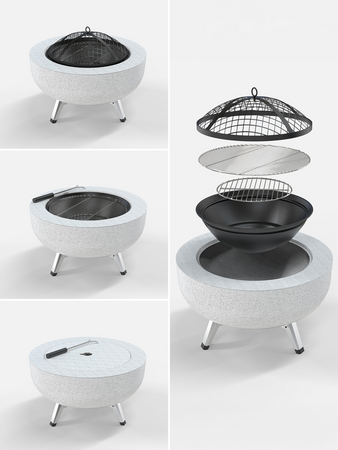 PALENISKO STALOWE 3W1 Z RUSZTEM 43.5CM