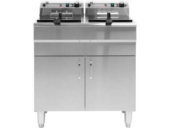 FRYTOWNICA ELEKTRYCZNA PODWÓJNA WOLNOSTOJĄCA Z SZAFKĄ 2X11,5L