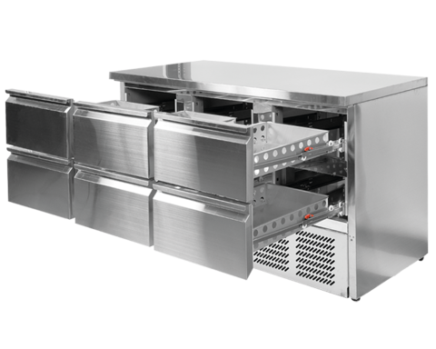 STÓŁ CHŁODNICZY Z 6 SZUFLADAMI - LINIA 700