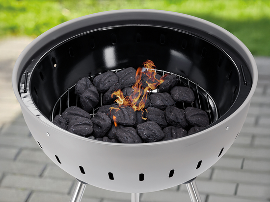 GRILL WĘGLOWY OKRĄGŁY 54CM SZARY