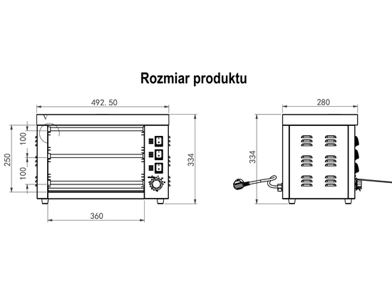 OPIEKACZ KWARCOWY 49X30X33CM