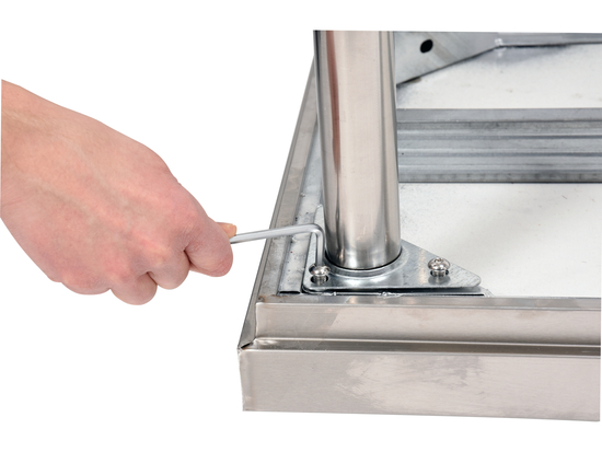 SKŁADANY STÓŁ PRZYŚCIENNY Z PÓŁKĄ 1000X600XH850+100MM