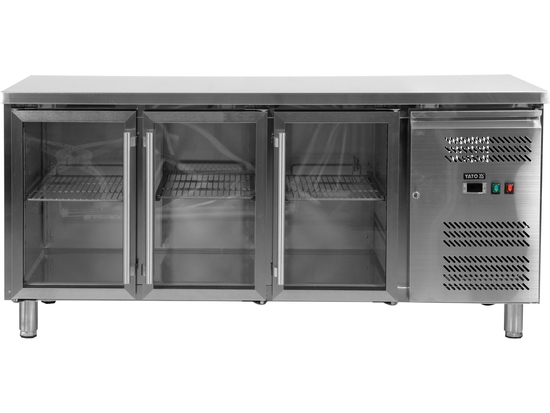 STÓŁ CHŁODNICZY 3-DRZWIOWY PRZESZKLONY - LINIA 700