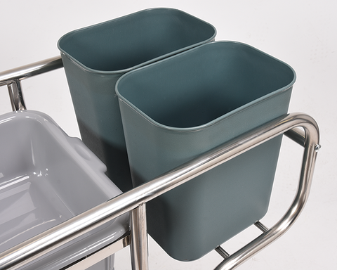 WÓZEK KELNERSKI 3-PÓŁKOWY Z 5 POJEMNIKAMI