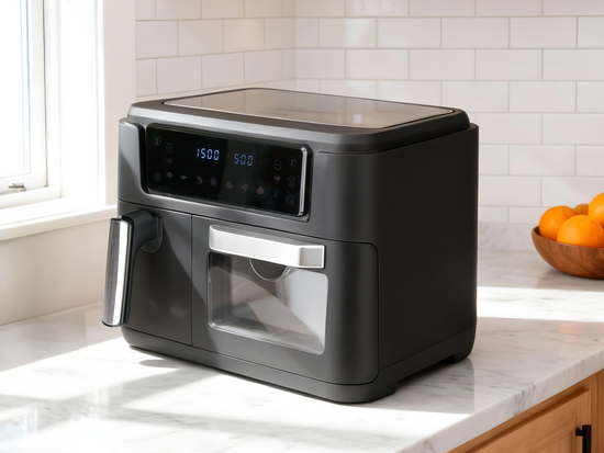 FRYTKOWNICA BEZTŁUSZCZOWA 2400W 3,5L+7,5L CZARNA