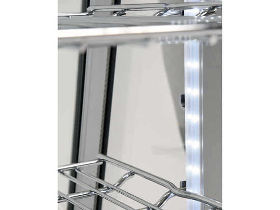 WITRYNA CHŁODNICZA 100L 68X45X67 SREBRNA