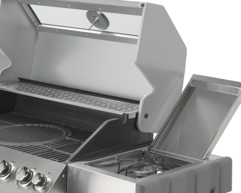 GRILL GAZOWY ITAMI 6+1 STAL NIERDZEWNA 20,5KW, Z SZYBĄ