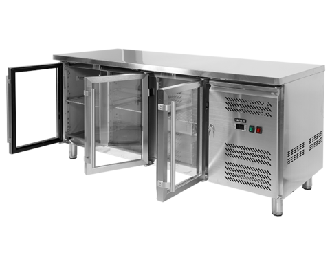 STÓŁ CHŁODNICZY 3-DRZWIOWY PRZESZKLONY - LINIA 700