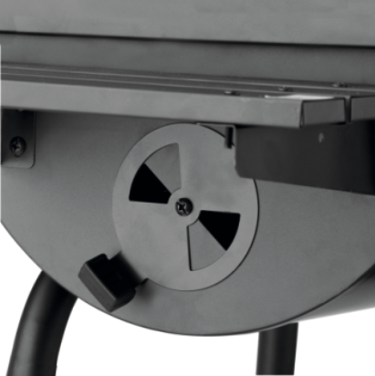 GRILL WĘGLOWY Z POKRYWĄ, RUSZT 47X34CM