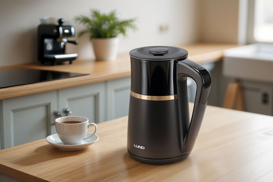 CZAJNIK ELEKTRYCZNY 1,7L, REGULACJA TEMPERATURY, CZARNY