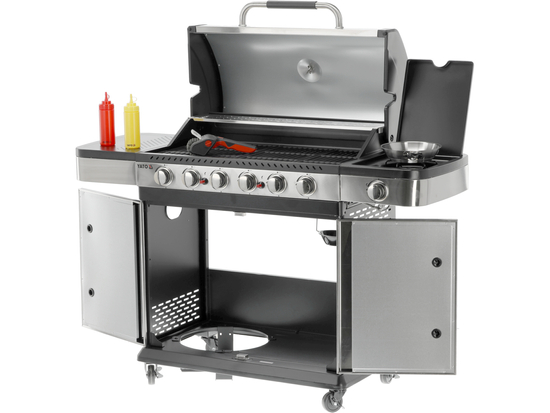 GRILL GAZOWY ZUSHI 6+1 STAL NIERDZEWNA 20,2KW