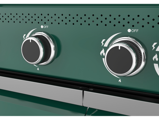 GRILL GAZOWY ITAMI 4+1, 14,5KW, Z SZYBĄ, ZIELONY