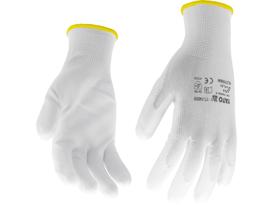 RĘKAWICE OCHRONNE NYLONOWE POWLEKANE PU ROZMIAR 9